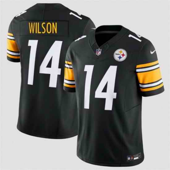Men Pittsburgh Steelers  14 Roman Wilson Black 2026 F U S E  Vapor Limited Stitched Football Jersey