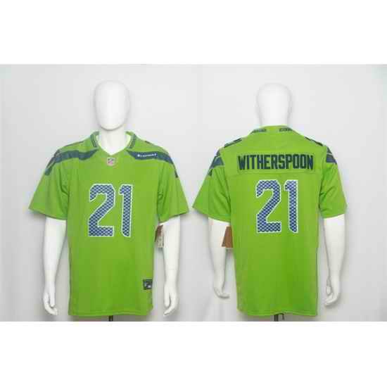 Men Seattle Seahawks 21 Devon Witherspoon Green 2026 F U S E Vapor Untouchable Limited Stitched Football Jersey