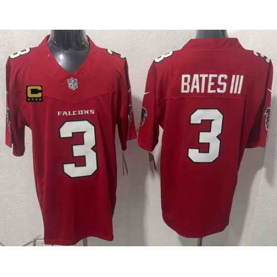 Men Atlanta Falcons 3 Jessie Bates III Red 2026 New F U S E 4 Star C Patch Vapor Untouchable Limited Stitched Football Jersey