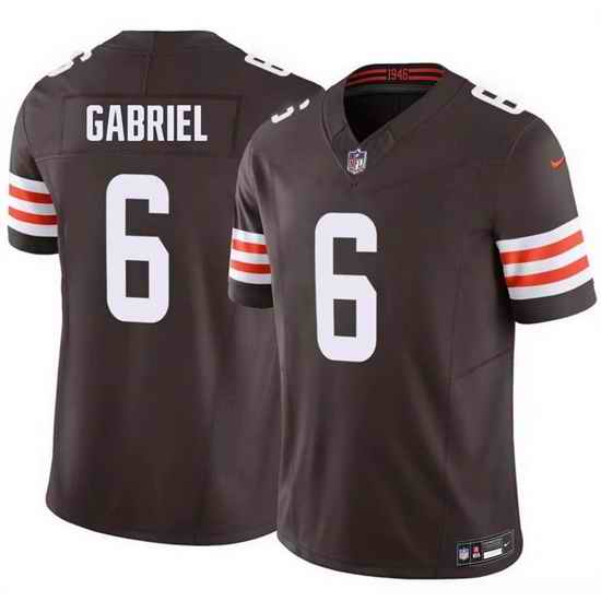 Men Cleveland Browns  6 Dillon Gabriel Brown 2026 F U S E  Vapor Limited Stitched Football Jersey