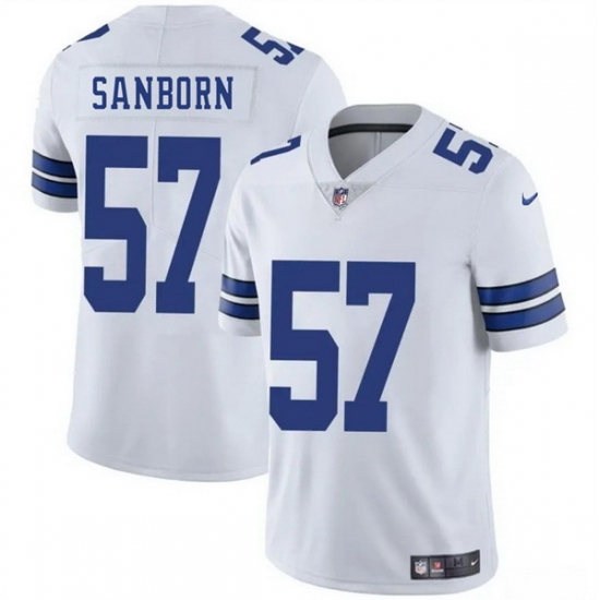 Men Dallas Cowboys 57 Jack Sanborn White 2025 Vapor Untouchable Limited Stitched Football Jersey