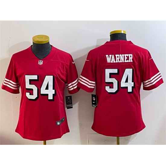 Youth San Francisco 49ers 54 Fred Warner New Red Vapor Untouchable Stitched Football Jersey