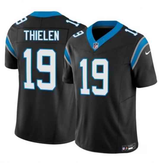 Youth Carolina Panthers 19 Adam Thielen Black Vapor Untouchable Stitched Football Jersey
