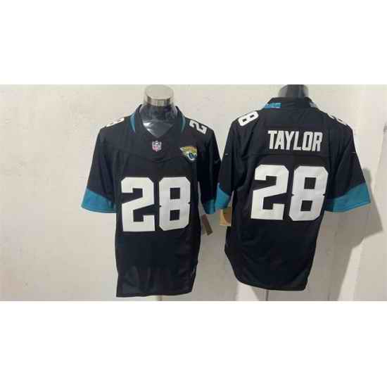 Men Jacksonville Jaguars 28 Fred Taylor Black 2026 F U S E Vapor Untouchable Limited Stitched Jersey