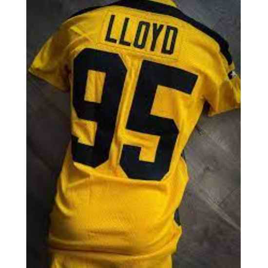 Men Pittsburgh Steelers #95 Greg Lloyd Gold 1933 Throwback Alternate Stitched Football Jersey