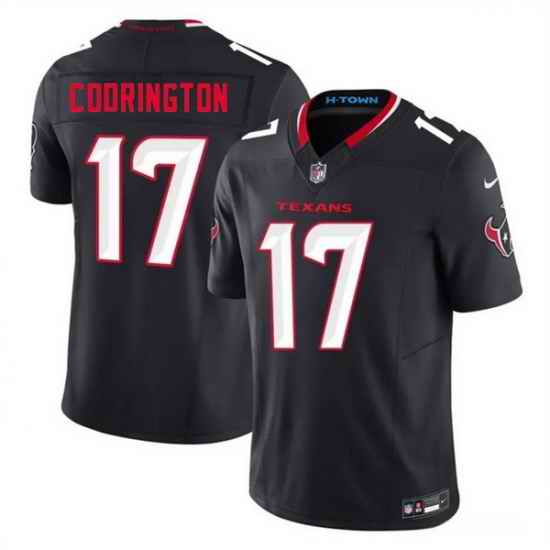 Men Houston Texans  17 Brandon Codrington Navy 2nd Alternate 2026 F U S E  Vapor Limited Stitched Football Jersey