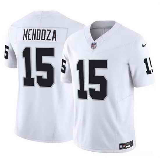 Men Las Vegas Raiders  15 Fernando Mendoza White 2026 Draft F U S E  Vapor Untouchable Limited Stitched Football Jersey