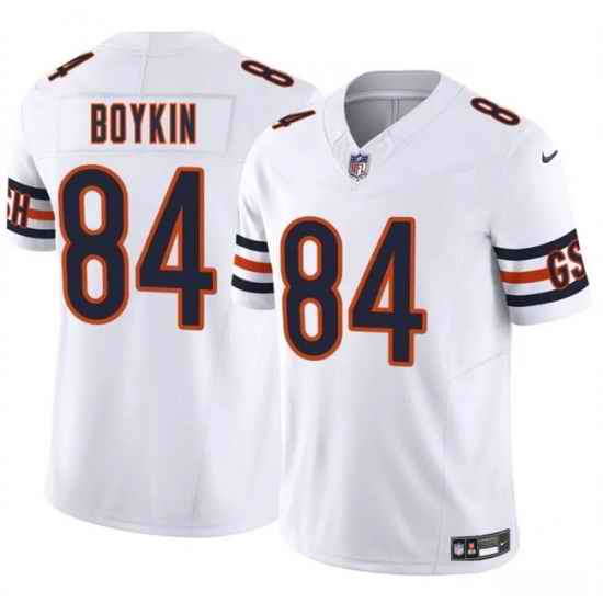Men Chicago Bears 84 Miles Boykin White 2025 F U S E  Vapor Untouchable Limited Stitched Football Jersey