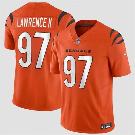 Men Cincinnati Bengals  97 Dexter Lawrence II Orange 2026 F U S E  Vapor Untouchable Limited Stitched Football Jersey