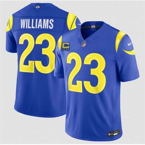 Men Los Angeles Rams Kyren Williams Royal 2026 F U S E 4 Star C Patch Vapor Limited Stitched Football Jersey