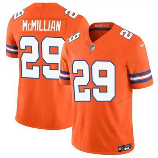 Men Denver Broncos 29 Ja Quan McMillan Orange Mile High Collection 1977 Throwback Vapor Limited Stitched Football Jersey