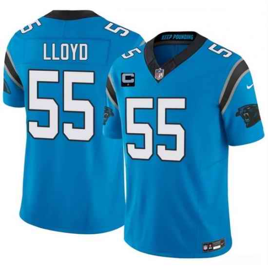 Men Carolina Panthers 55 Devin Lloyd Blue 2026 F U S E 1 Star C Patch Vapor Limited Stitched Football Jersey
