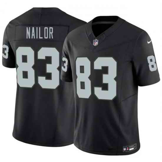 Men Las Vegas Raiders  83 Jalen Nailor Black 2026 F U S E  Vapor Untouchable Limited Stitched Football Jersey