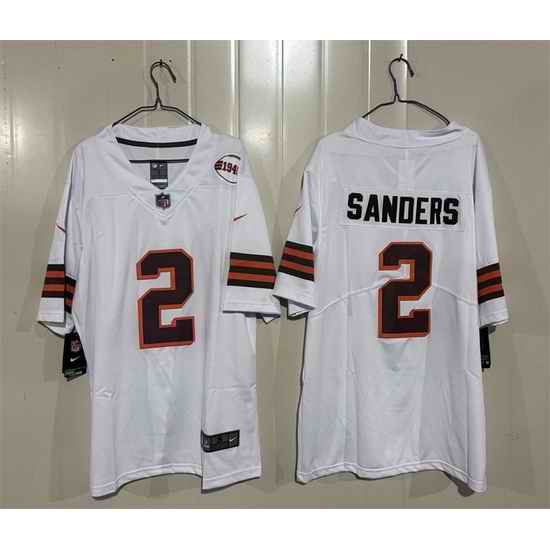 Men Cleveland Browns  2 Shedeur Sanders White 2026 1946 Collection Vapor Limited Stitched Football Jersey