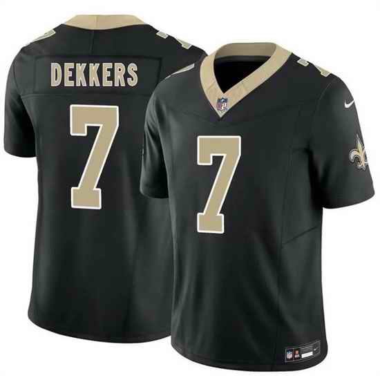 Men New Orleans Saints  7 Hunter Dekkers Black 2026 F U S E Vapor Limited Stitched Football Jersey