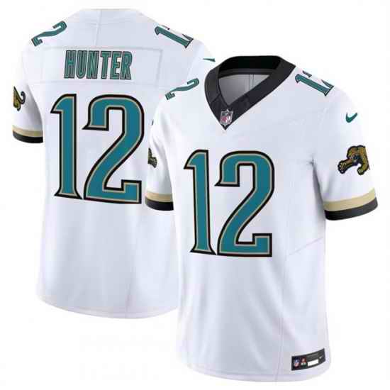 Men Jacksonville Jaguars 12 Travis Hunter White 2026 F U S E Vapor Untouchable Limited Stitched Jersey