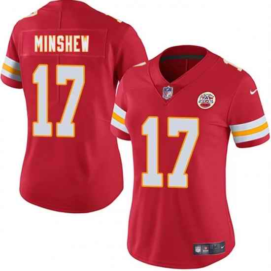 Women Kansas City Chiefs 17 Gardner Minshew Red 2025 Vapor Untouchable Limited Stitched Jersey