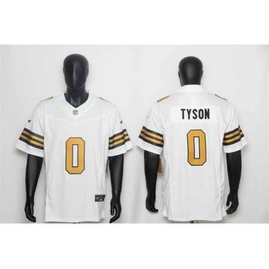 Men New Orleans Saints 0 Jordyn Tyson White F U S E Color Rush Limited Stitched NFL Jersey