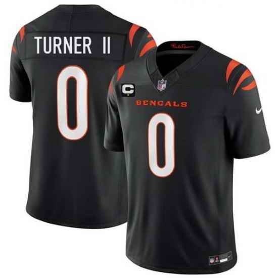 Men Cincinnati Bengals 0 DJ Turner II Black 2026 F U S E 1 Star C Patch Vapor Untouchable Limited Stitched Football Jersey