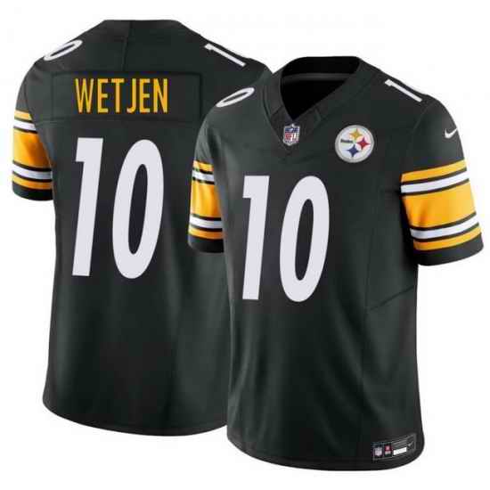 Men Pittsburgh Steelers  10 Kaden Wetjen Black 2026 Draft F U S E  Vapor Limited Stitched Football Jersey