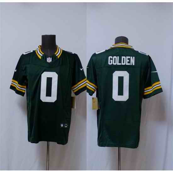 Men Green Bay Packers 0 Matthew Golden Green Vapor 2025 F U S E  Limited Stitched Football Jersey