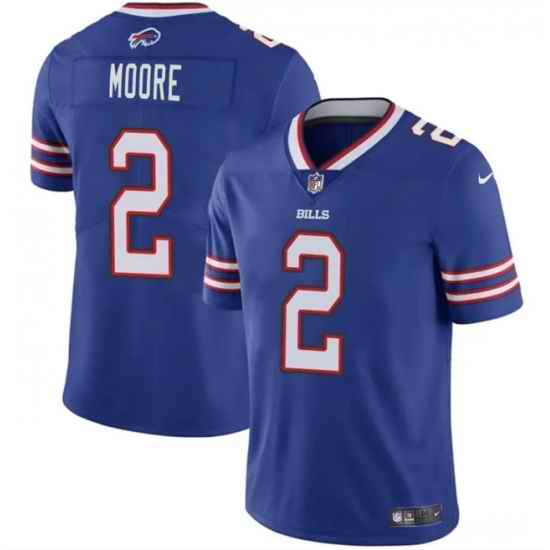 Men Buffalo Bills  2 D J  Moore Blue 2026 Vapor Untouchable Limited Stitched Football Jersey