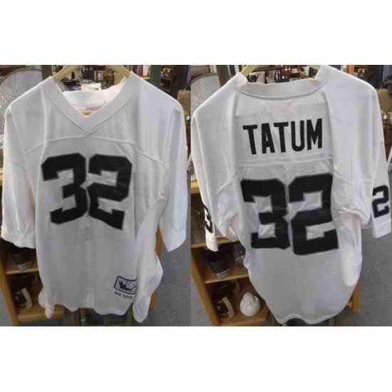 Men Las Vegas Raiders  32 Jack Tatum White Stitched Jersey
