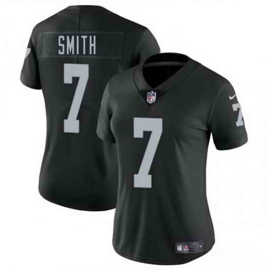 Women Las Vegas Raiders 7 Geno Smith Black 2025 Vapor Stitched Jersey