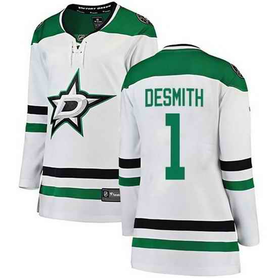 Men Dallas Stars Casey DeSmith #1 Hockey Stitched NHL Jersey White