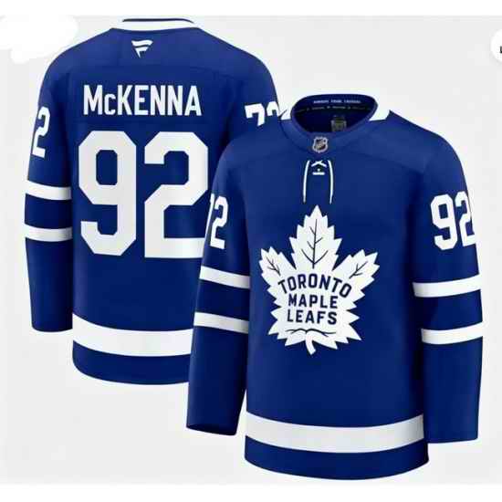 Men Toronto Maple Leafs #92 Gavin McKENNA Fanatics Home Blue Stitched Hockey Jersey