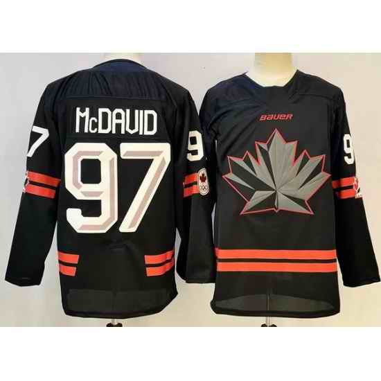 Men Canada Hockey 97 Connor McDavid Black Stitched Jersey