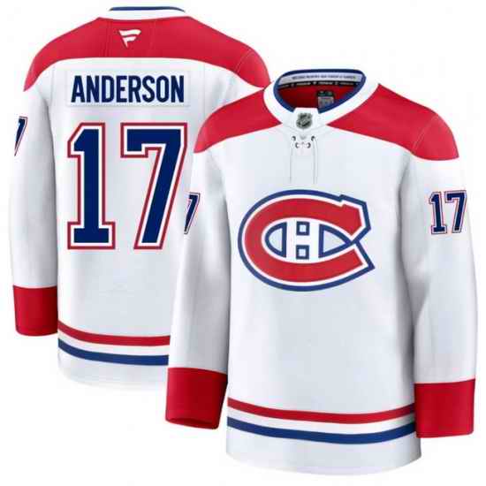 Men Montreal Canadiens 17 Josh Anderson Fanatics Home White Player Jersey