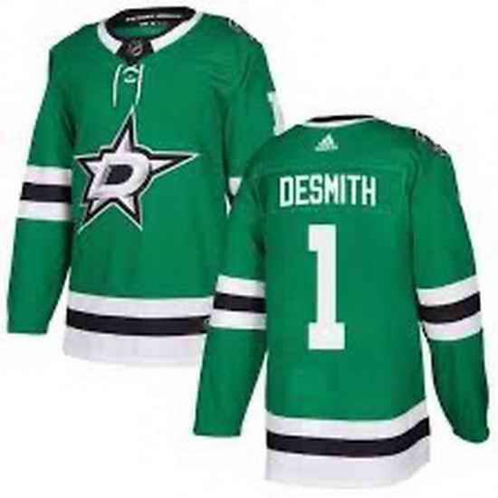 Men Dallas Stars Casey DeSmith #1 Hockey Stitched NHL Jersey Green