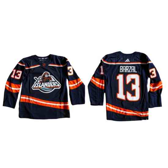 Men New York Islanders Matthew Barzal #13 Reverse Navy Retro Jersey