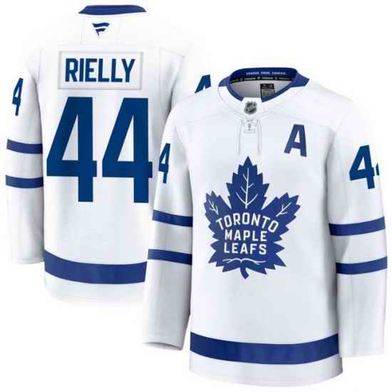 Men Toronto Maple Leafs Morgan Rielly 44 Fanatics Away White Premium Stitched Hockey Jersey