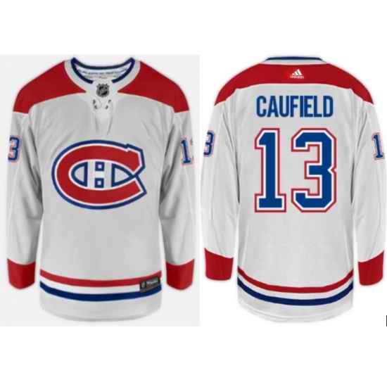 Men Montreal Canadiens #13 Cole Caufield Breakaway Away Jersey