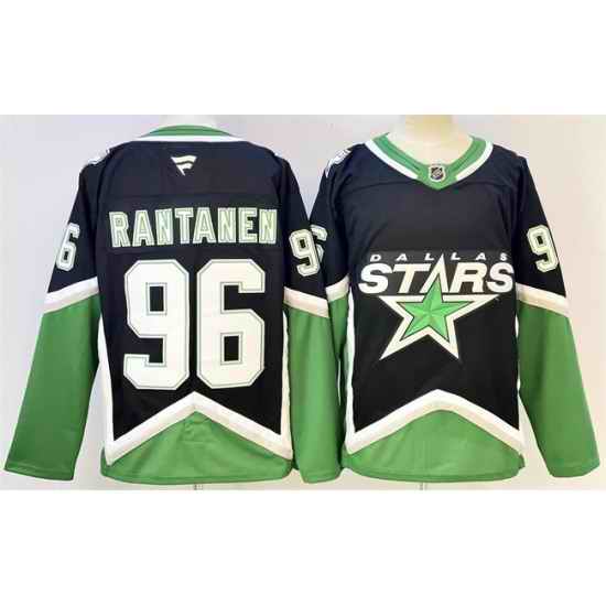 Men Dallas Stars  96 Mikko Rantanen Black 2025 26 Alternate Stitched Hockey Jersey