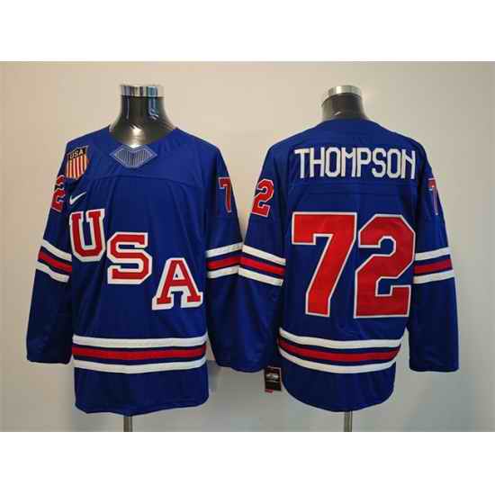 Men USA  72 Tage Thompson Royal 2025 2026 Stitched Jersey