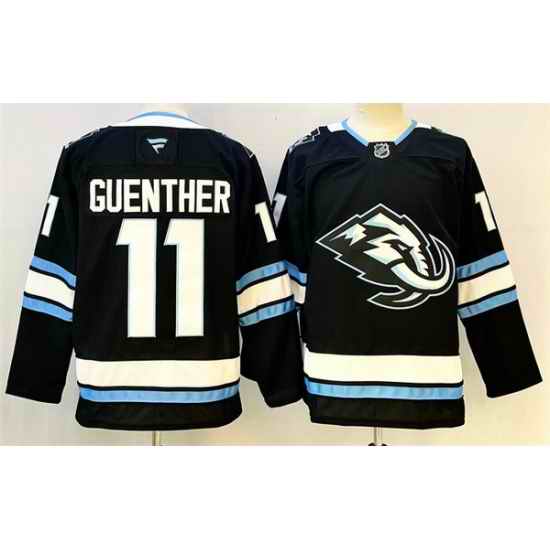 Men Utah Mammoth 11 Dylan Guenther Navy 2025 With C Patch Stitched Jersey