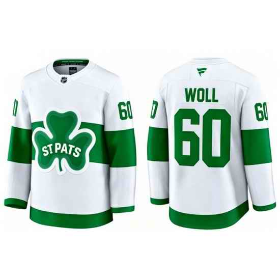 Men Toronto Maple Leafs Joseph Woll 60 White St Patricks Authentic Jersey