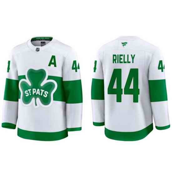 Men Toronto Maple Leafs Morgan Rielly 44 White St Patricks Authentic Jersey