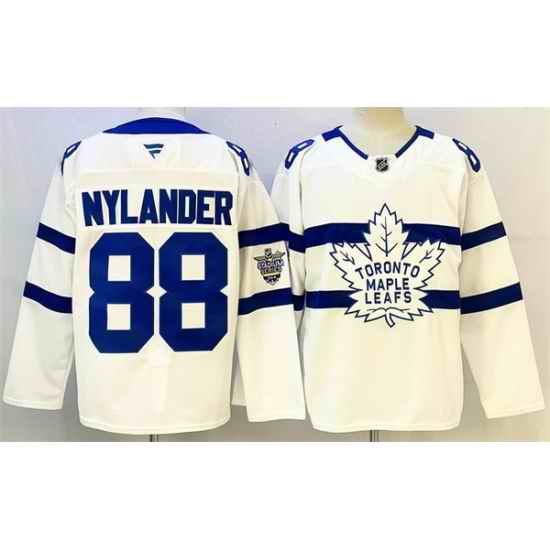 Men Toronto Maple Leafs 88 William Nylander White Stadium Series Stitched Jersey