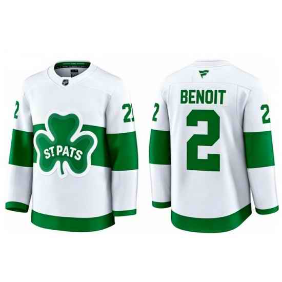 Men Toronto Maple Leafs Simon Benoit 2 White St Patricks Authentic Jersey
