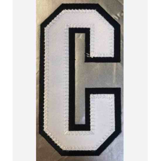 SAN JOSE SHARKS White CAPTAIN C Patch Biaog