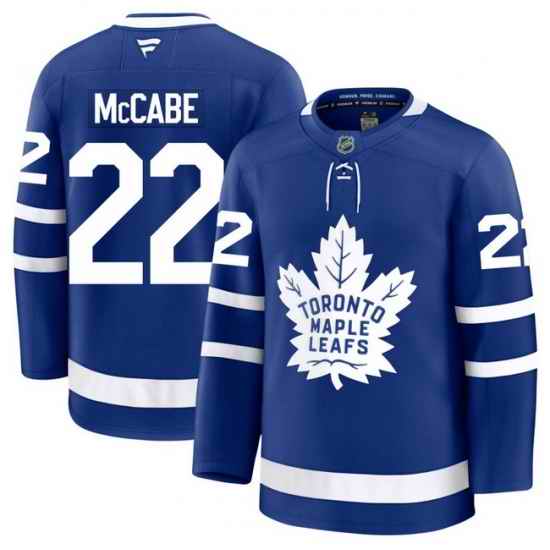 Men Toronto Maple Leafs Jake McCabe 22 Fanatics Home Blue Premium Stitched Hockey Jersey