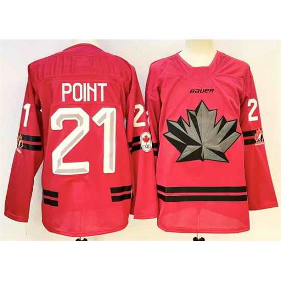 Men Canada Hockey 21 Brayden Point Red Stitched Jersey