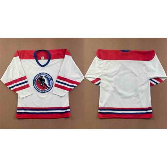 Men Hall Of Fame Blank White Stitched Hockey Jersey