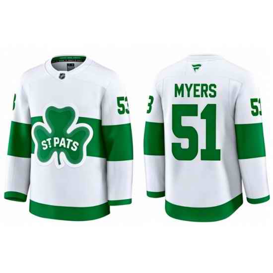 Men Toronto Maple Leafs Philippe Myers 51 White St Patricks Authentic Jersey
