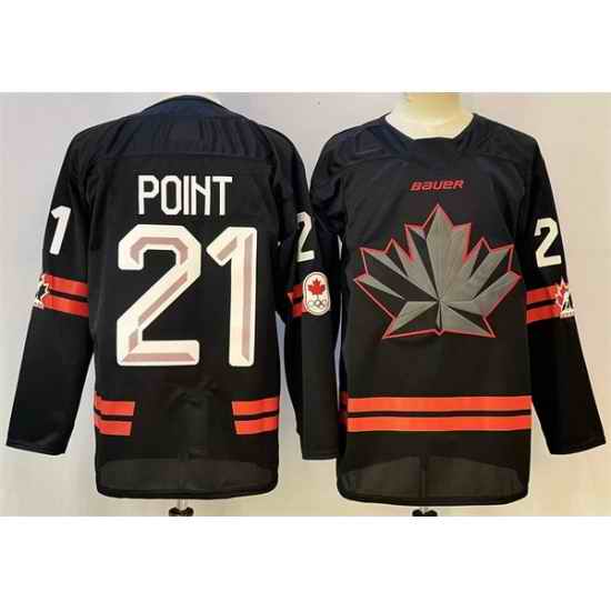 Men Canada Hockey 21 Brayden Point Black Stitched Jersey