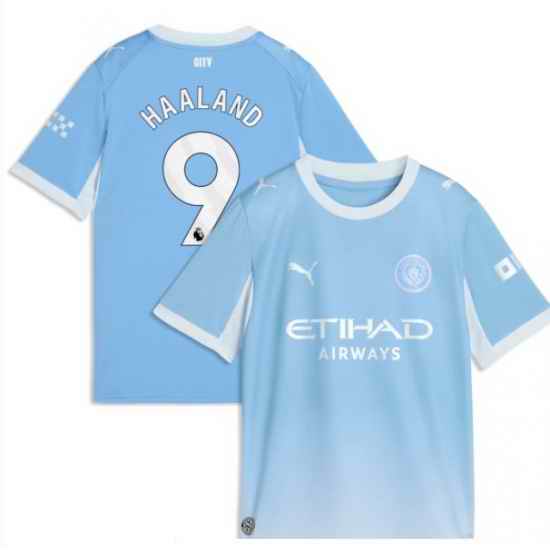 Haaland Manchester city jerseys Blue